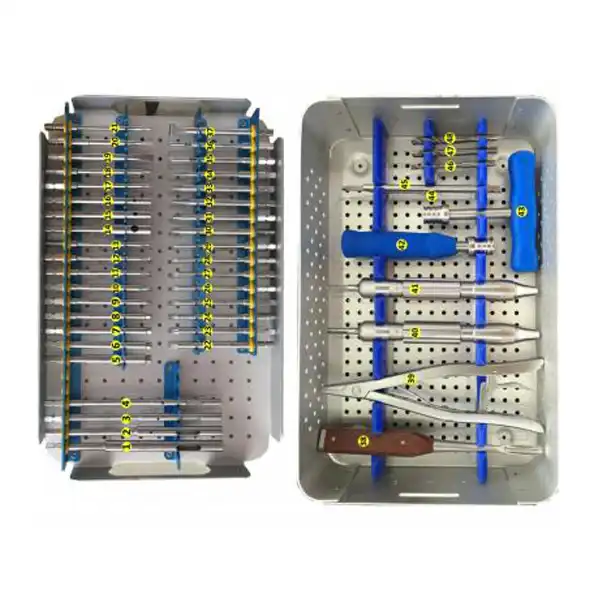 Instrument set for broken screws